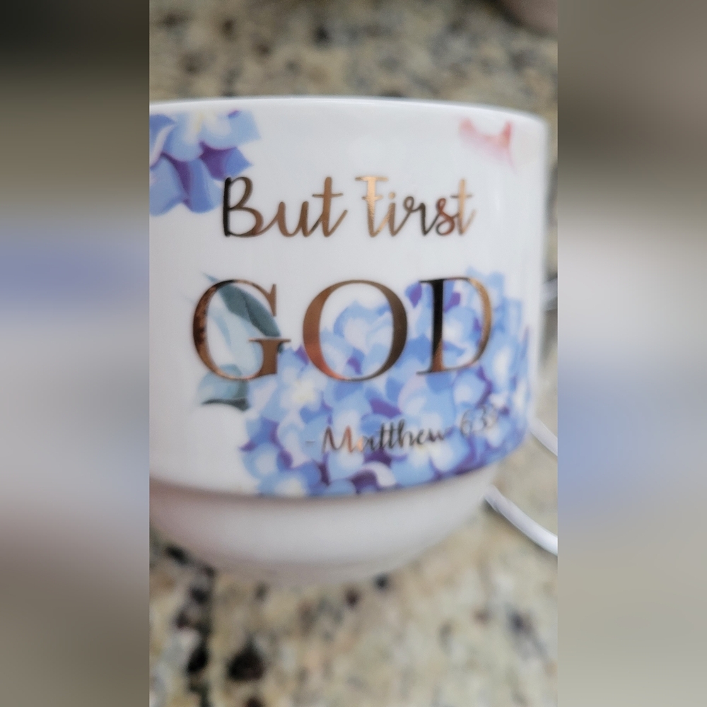 Floral Stackable Mug Set with Stand - Picture 3 of 7